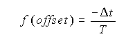 Equation for Frequency Offset in Time Domain