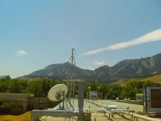 The NIST station antenna looking to the southwest.